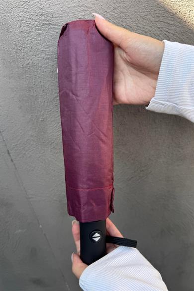 Bordo Renk Katlanabilir Şemsiye