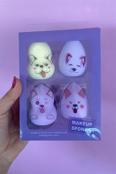 Mor Renk 4´lü Makyaj Süngeri