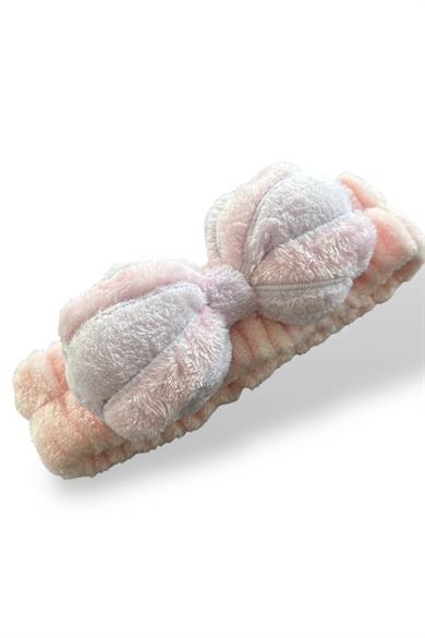 Pembe Ve Lila Renk Kurdele Figürlü Peluş Saç Bandı