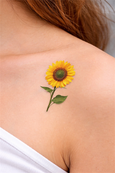 Geçici Papatya Figürlü Mini Dövme Tattoo