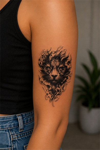 Kedi Geçici Dövme Tattoo