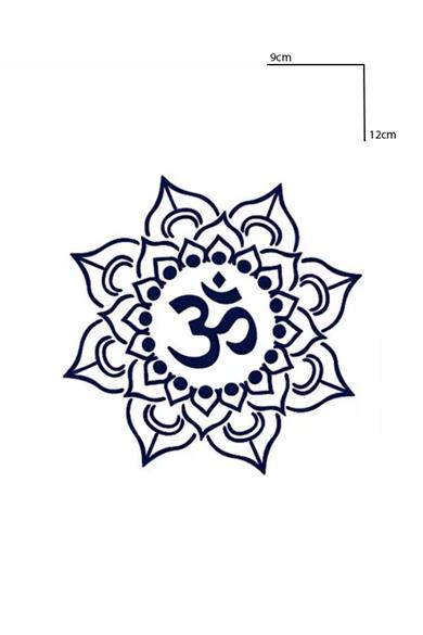 Mandala Figürlü 12 Saat Sonra Kararan Geçici Dövme Tattoo