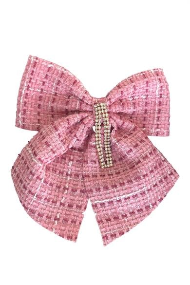 Pembe Renk Kurdele Figürlü Taş Detaylı Otomat Toka