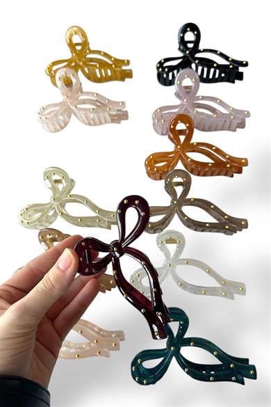 12li Karışık Renk Kurdele Figürlü Mandal Toka Set