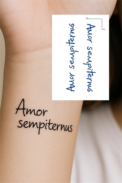 Yazılı 12 Saat Sonra Kararan Geçici Mini Dövme Tattoo