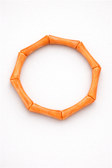 Turuncu Renk Boncuk Detaylı Bileklik