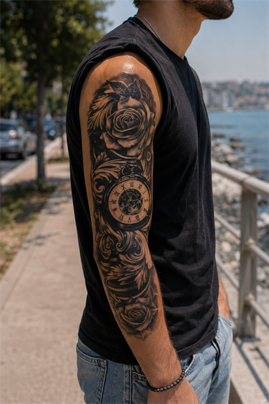 Pusula Kol Geçici Dövme Tattoo