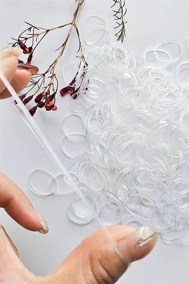 Şeffaf Renk Perma Lastik Toka