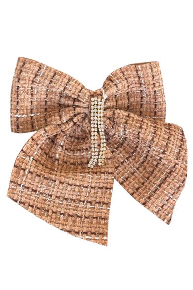 Kahve Renk Kurdele Figürlü Taş Detaylı Otomat Toka