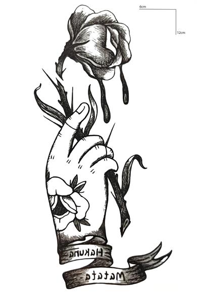 Geçici Çiçek Figürlü Mini Dövme Tattoo