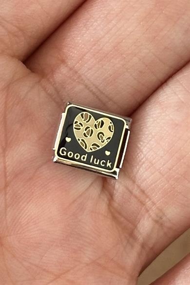 Gümüş Renk Leopar Desenli Kalp Figürlü Çelik Nomination Charm (Tek)