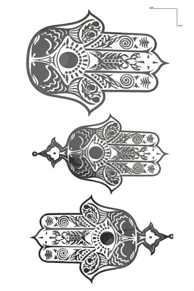 Geçici Rabia Ana Eli Figürlü Mini Dövme Tattoo