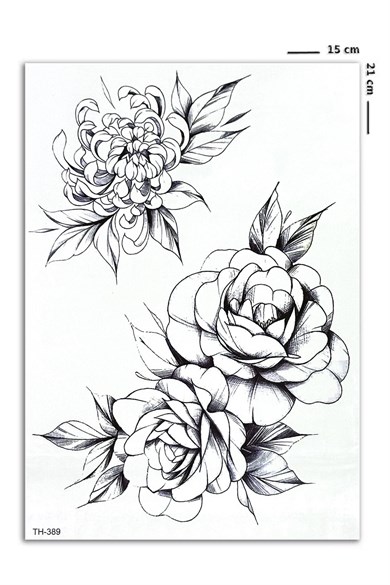  Çiçek Geçici Dövme Tattoo