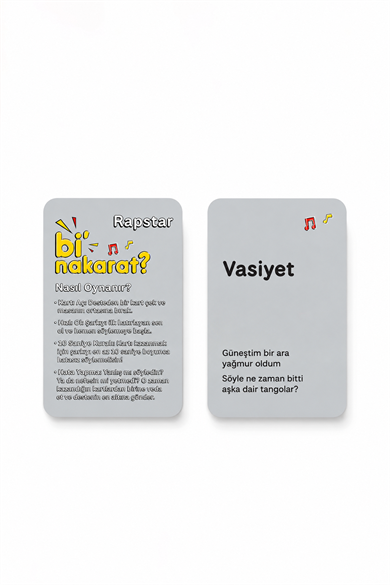 Bi Nakarat Oyunu Eğlence Parti Sevgili- Çift Oyunları Kart Oyunu