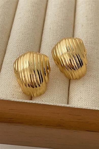 Altın Renk Çelik Küpe (Çift)