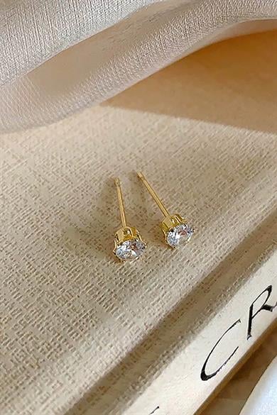 Altın Renk Taş Detaylı Xuping Küpe (Çift)