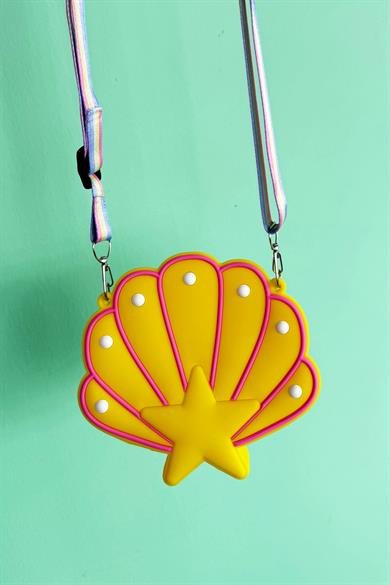 Sarı Renk Deniz Kabuğu Figürlü Çocuk Çanta