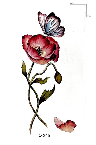 Çiçek Dövme Mini Geçici Dövme Tattoo