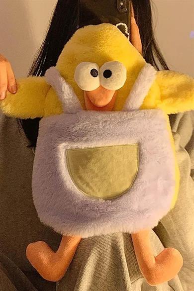 Karışık Renk Ördek Figürlü Peluş Sıcak Su Torbası