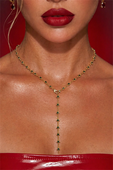 Altın Renk Yıldız Figürlü Çelik Y Kolye