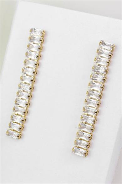 Altın Renk 14K Altın Kaplama Su Yolu Küpe (Çift)