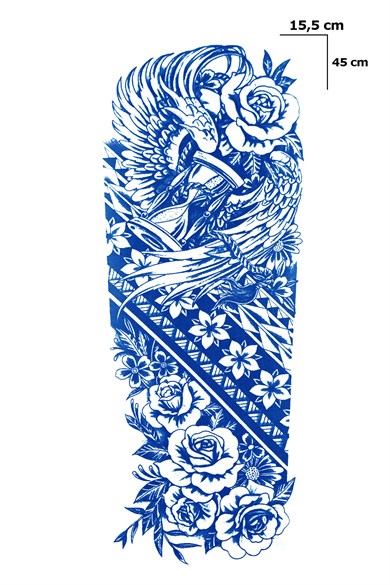 Kum Saati Figürlü Sonradan Kararan Yarı Kalıcı Geçici Kol Dövme Tattoo