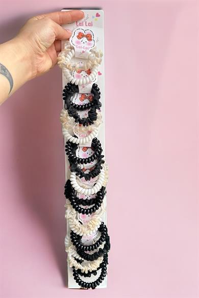 10lu Karışık Renk Simit Toka Ve Helezon Toka Set