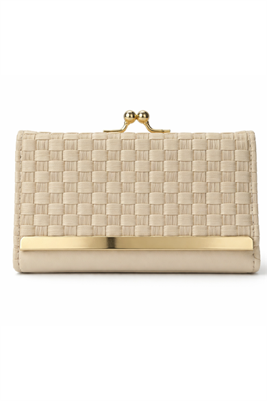 Krem Renk Kadın Cüzdan/ Kartlık