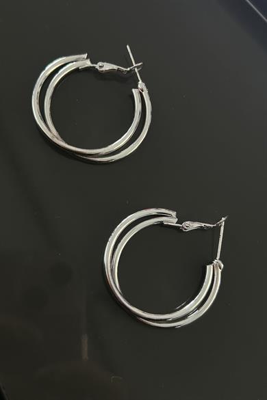 Gümüş Renk 30MM Halka Küpe (Çift)