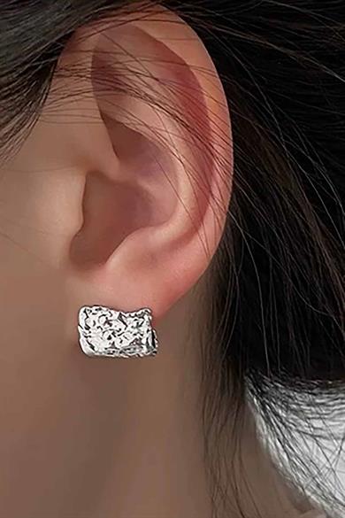 Gümüş Renk Çelik Küpe (Çift)