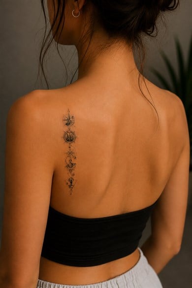 Çoklu Figürlü Mini Geçici Dövme Tattoo
