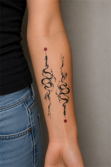 Yılan Geçici Dövme Tattoo
