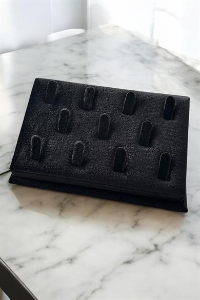 11li Siyah Renk Takı / Yüzük Organizeri