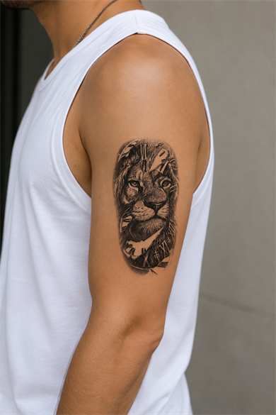 Aslan Dövme Geçici Tattoo