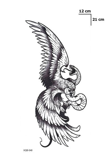 Kartal Ve Yılan Geçici Dövme Tattoo