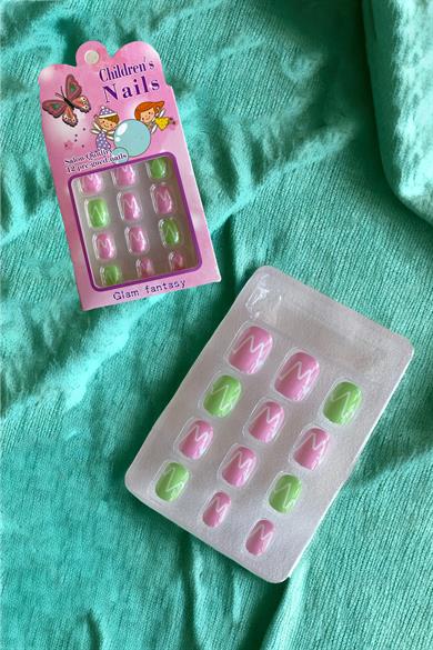 12li Karışık Renk Çocuk Tırnak