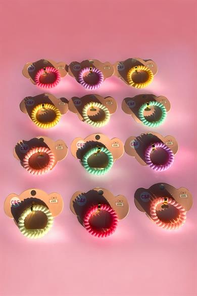 12li  Karışık Renk Helezon Toka Set