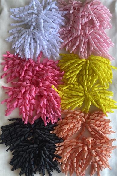 12li Karışık Renk Kıvırcık Figürlü Pens Toka Set 
