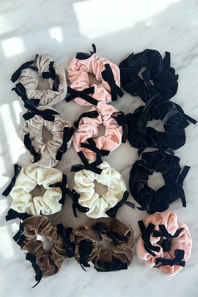 12li Karışık Renk Kurdele Detaylı Simit Toka Set