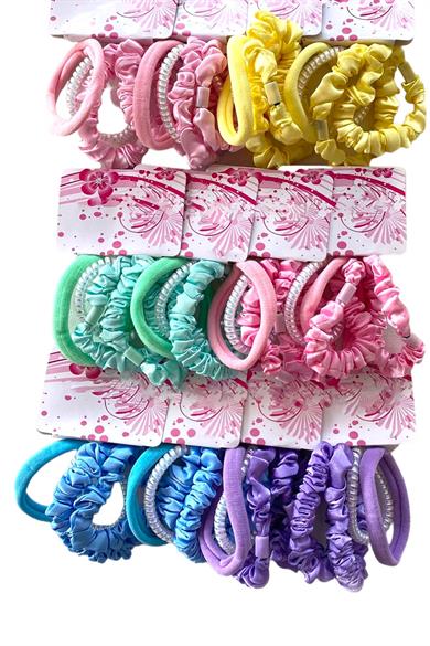 12li Karışık Renk Lastik Toka Set