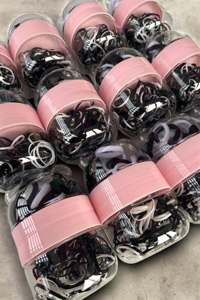 12li Karışık Renk Lastik Ve Havlu Toka Set