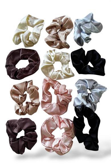 12li Karışık Renk Saten Simit Toka Set