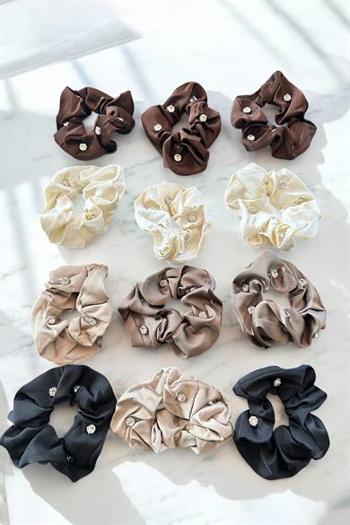 12li Karışık Renk Taş Detaylı Simit Toka Set