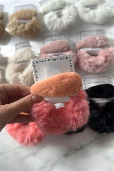 12li Karışık Renk Yan Toka Ve Simit Toka Peluş Toka Set 