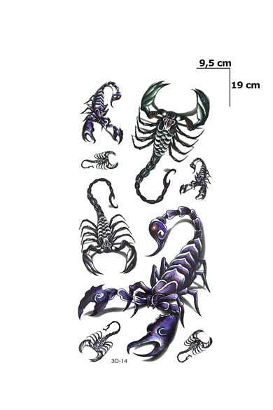 Çoklu Akrep Geçici Dövme Tattoo