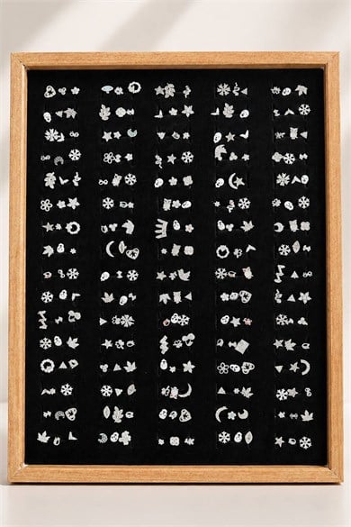 240lı Gümüş Renk Karışık Figürlü Piercing Set