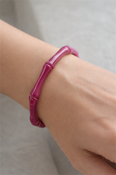 Pembe Renk Boncuk Detaylı Bileklik