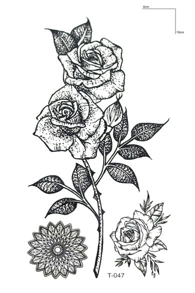 Gül Mini Geçici Dövme Tattoo
