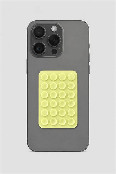 Açık Yeşil Renk Vantuzlu Vakumlu Yapışkanlı Telefon Tutacağı