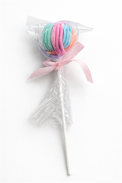 Karışık Renk Lolipop Figürlü Lastik Toka Set